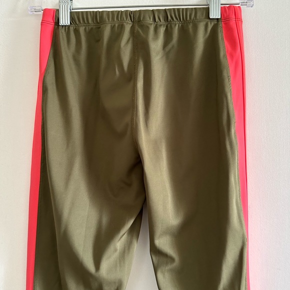 Free People FP Movement Green/Pink Stripe Zipper Side Leggings size Small EUC - Picture 10 of 12